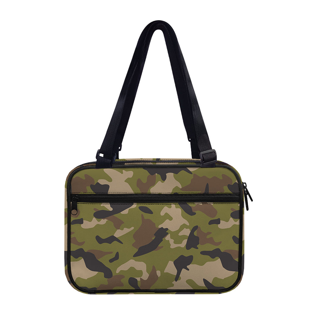 Desert Green Camouflage Print Double Strap Bible Bag