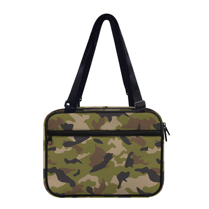 Desert Green Camouflage Print Double Strap Bible Bag