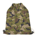 Desert Green Camouflage Print Drawstring Bag