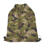 Desert Green Camouflage Print Drawstring Bag