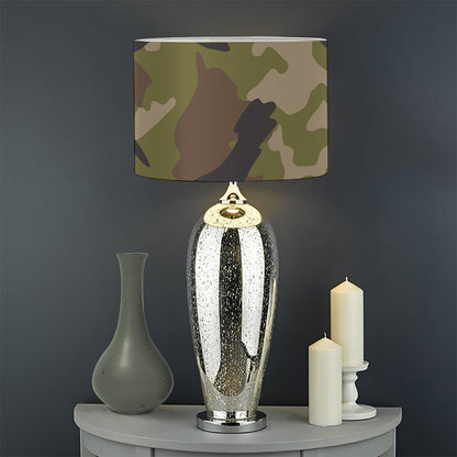 Desert Green Camouflage Print Drum Lamp Shade