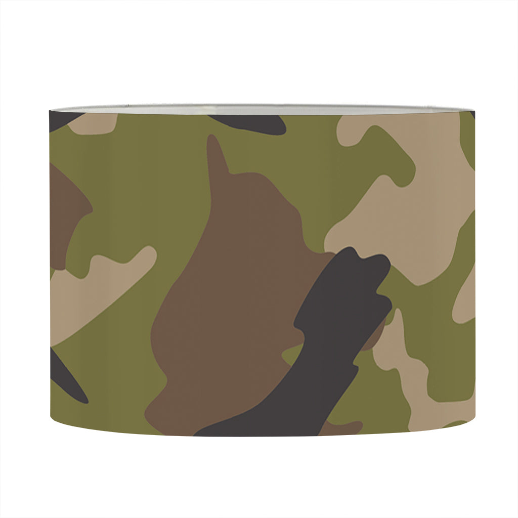 Desert Green Camouflage Print Drum Lamp Shade