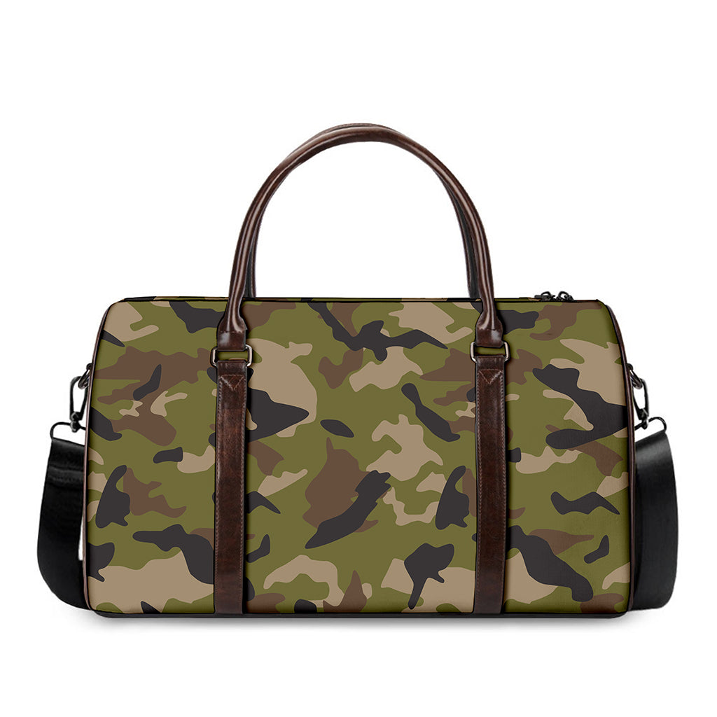 Desert Green Camouflage Print Duffle Bag