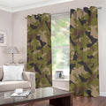 Desert Green Camouflage Print Extra Wide Grommet Curtains