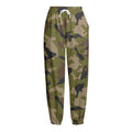 Desert Green Camouflage Print Fleece Lined Knit Pants