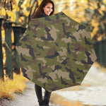 Desert Green Camouflage Print Foldable Umbrella