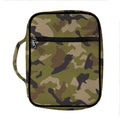 Desert Green Camouflage Print Front Pocket Bible Bag