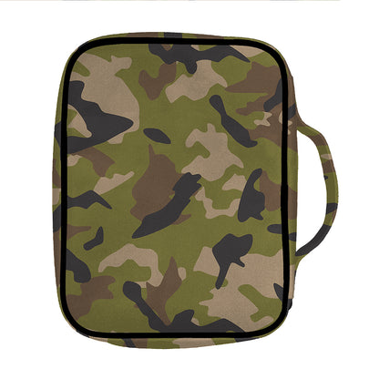 Desert Green Camouflage Print Front Pocket Bible Bag