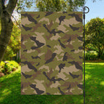 Desert Green Camouflage Print Garden Flag