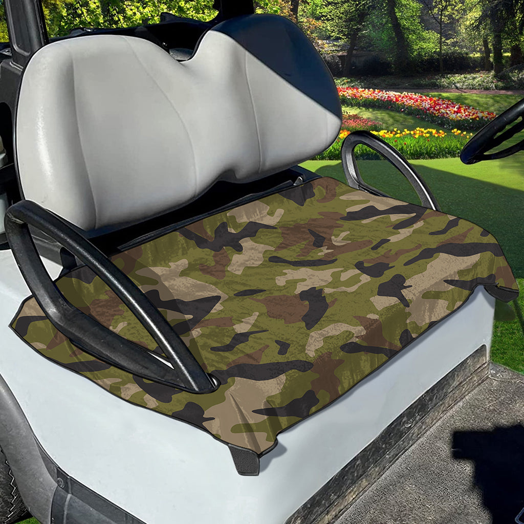 Desert Green Camouflage Print Golf Cart Seat Cover