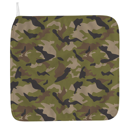 Desert Green Camouflage Print Hand Towel