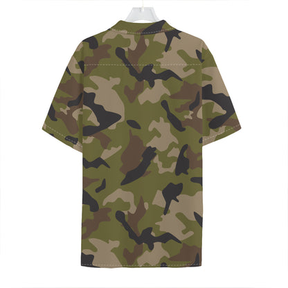 Desert Green Camouflage Print Hawaiian Shirt