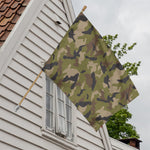 Desert Green Camouflage Print House Flag