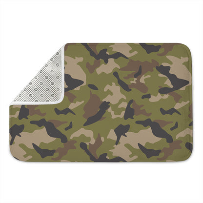 Desert Green Camouflage Print Indoor Door Mat