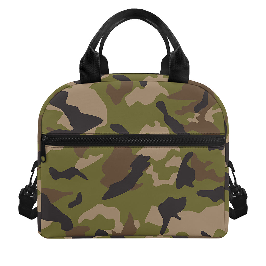 Desert Green Camouflage Print Insulated Lunch Bag