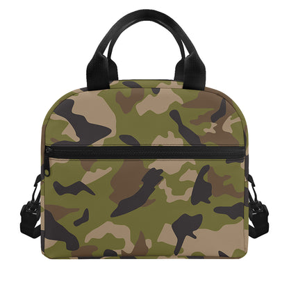 Desert Green Camouflage Print Insulated Lunch Bag