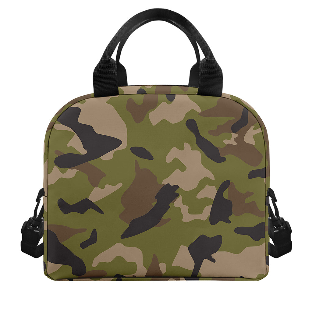 Desert Green Camouflage Print Insulated Lunch Bag