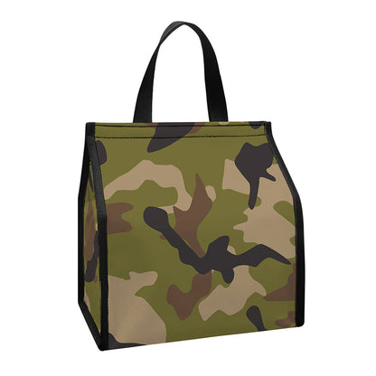 Desert Green Camouflage Print Insulated Lunch Tote