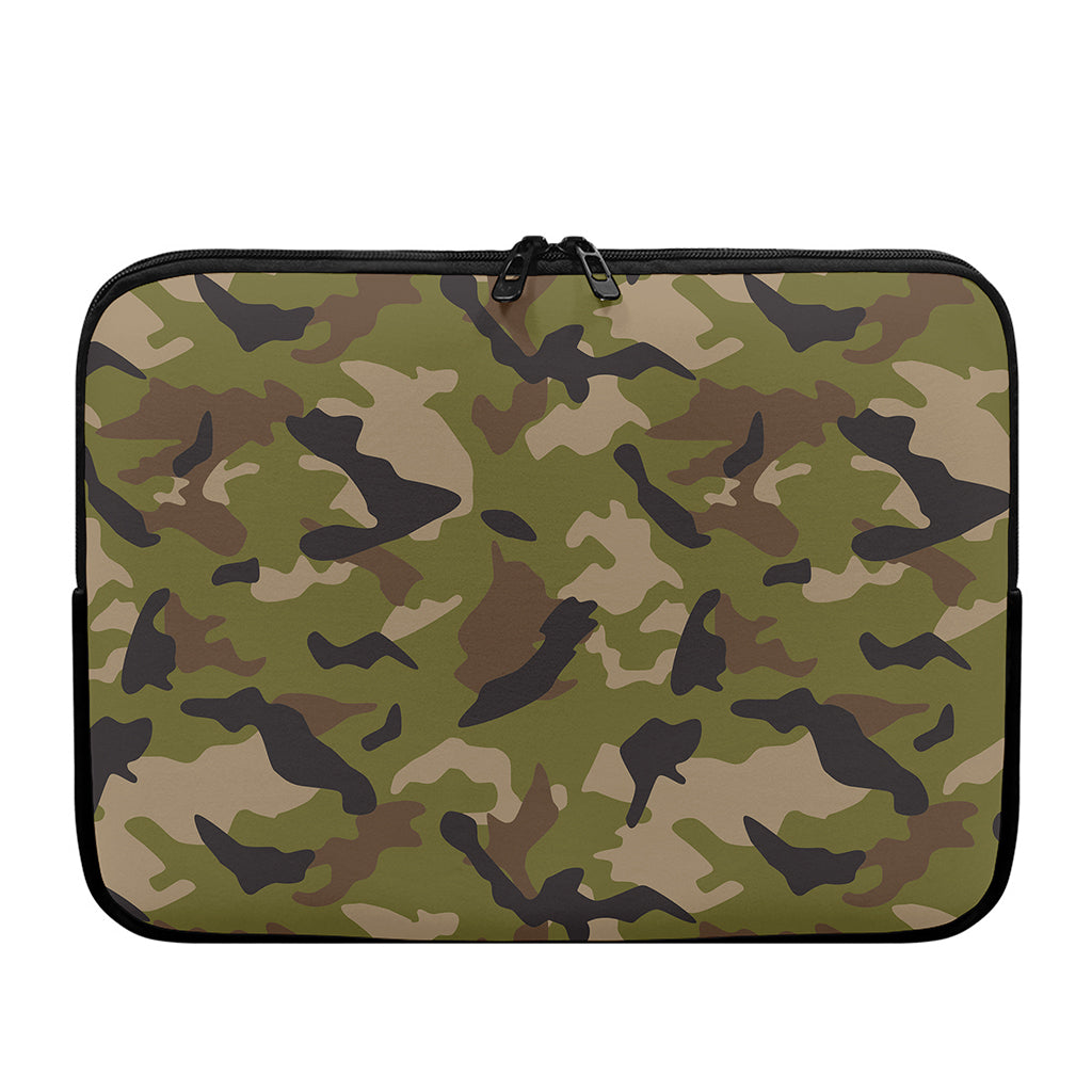 Desert Green Camouflage Print Laptop Sleeve