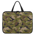 Desert Green Camouflage Print Laptop Sleeve With Handle