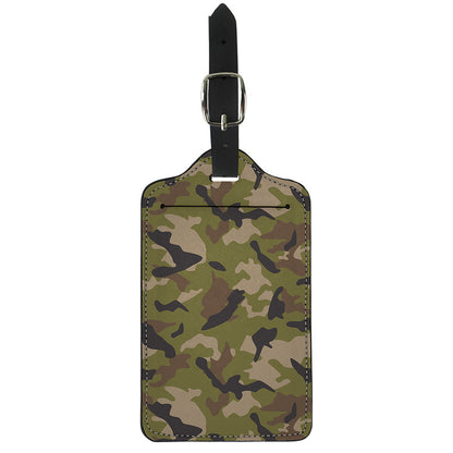 Desert Green Camouflage Print Luggage Tag