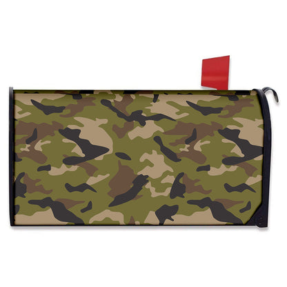 Desert Green Camouflage Print Mailbox Cover
