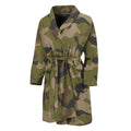 Desert Green Camouflage Print Men's Bathrobe