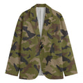 Desert Green Camouflage Print Men's Blazer