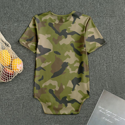 Desert Green Camouflage Print Men's Bodysuit