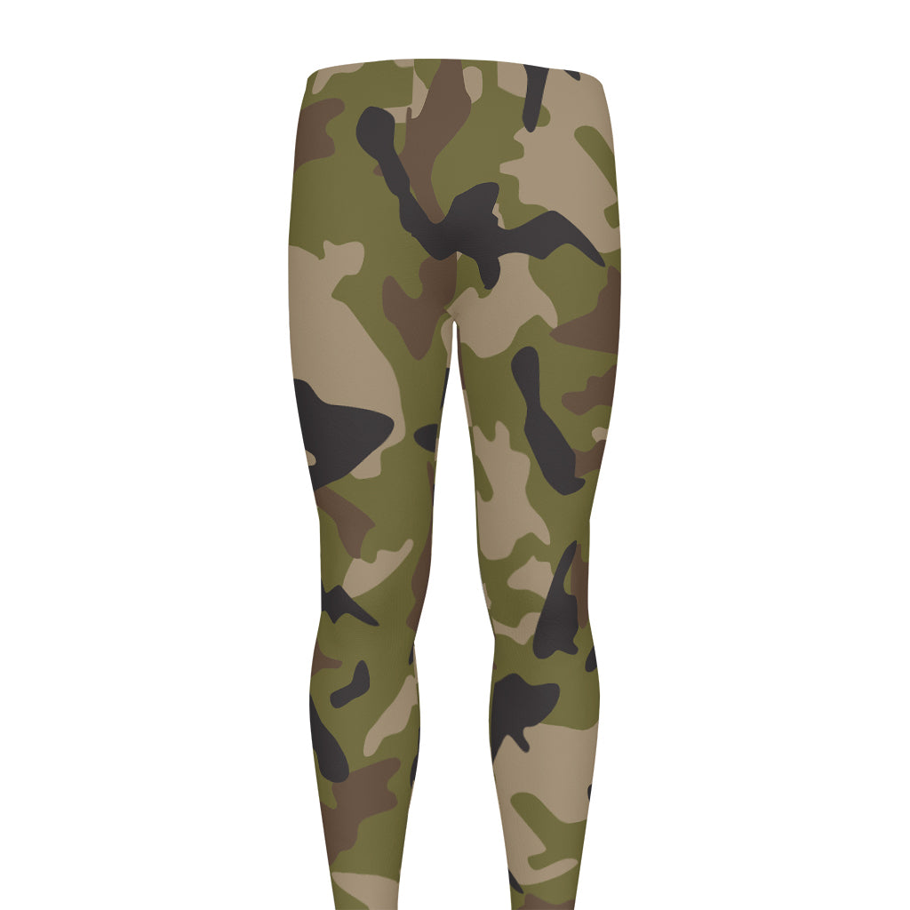 Desert Green Camouflage Print Men's leggings