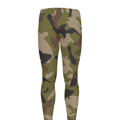 Desert Green Camouflage Print Men's leggings