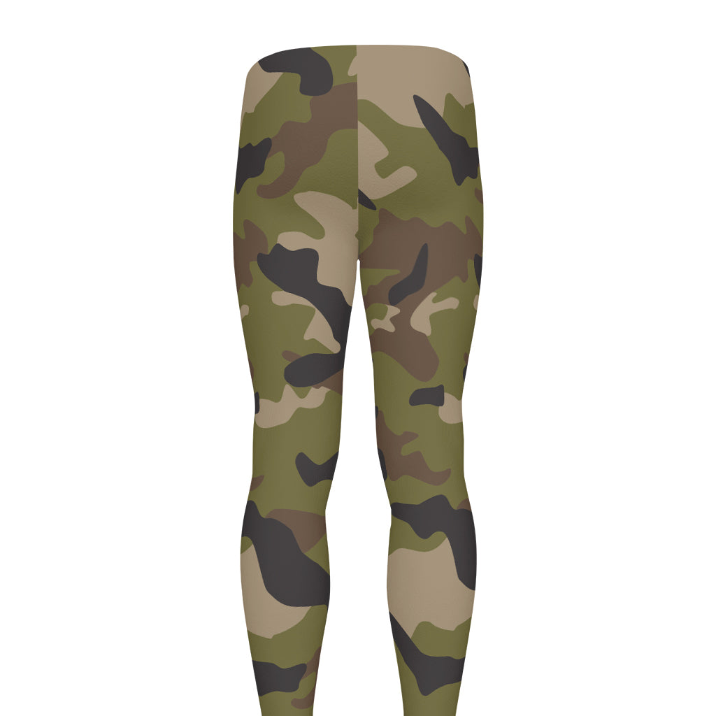 Desert Green Camouflage Print Men's leggings