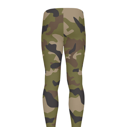 Desert Green Camouflage Print Men's leggings