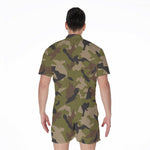 Desert Green Camouflage Print Men's Rompers