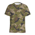 Desert Green Camouflage Print Men's Athletic T-Shirt
