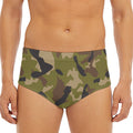 Desert Green Camouflage Print Men's Triangle Swim Briefs