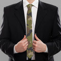 Desert Green Camouflage Print Necktie