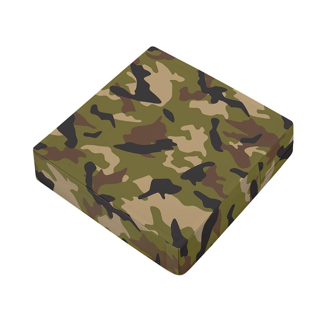 Desert Green Camouflage Print Outdoor Seat Cushion Cover