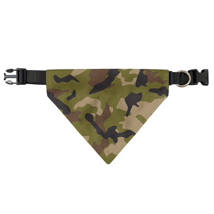 Desert Green Camouflage Print Over The Collar Dog Bandana