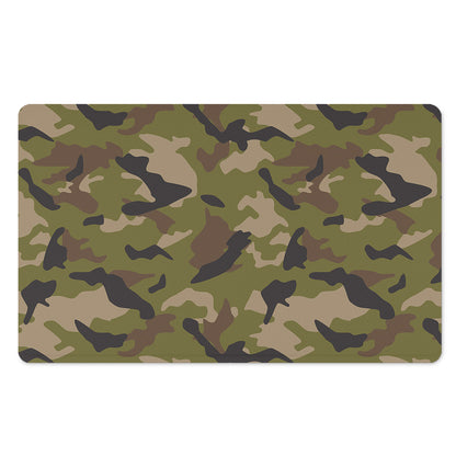 Desert Green Camouflage Print Polyester Doormat