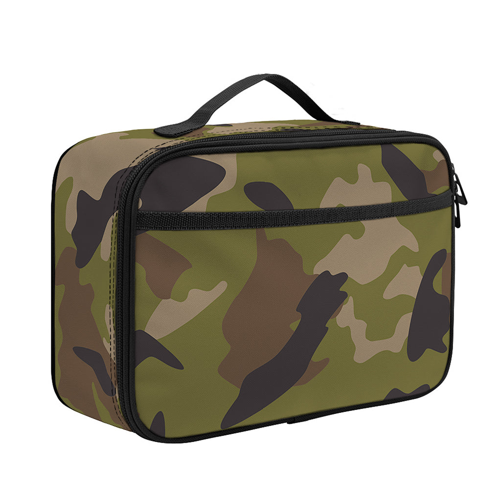 Desert Green Camouflage Print Portable Lunch Bag
