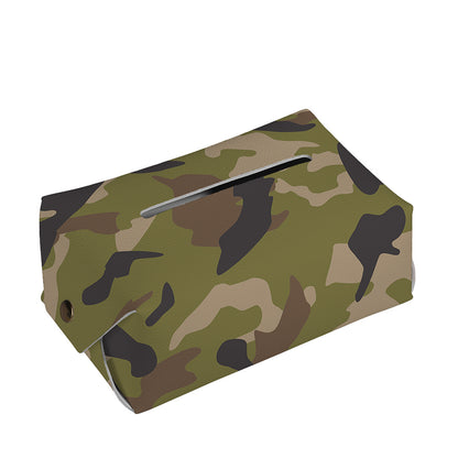 Desert Green Camouflage Print Rectangle Tissue Box Cover
