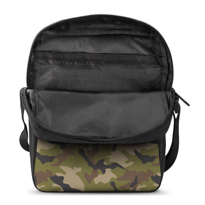 Desert Green Camouflage Print Rectangular Crossbody Bag