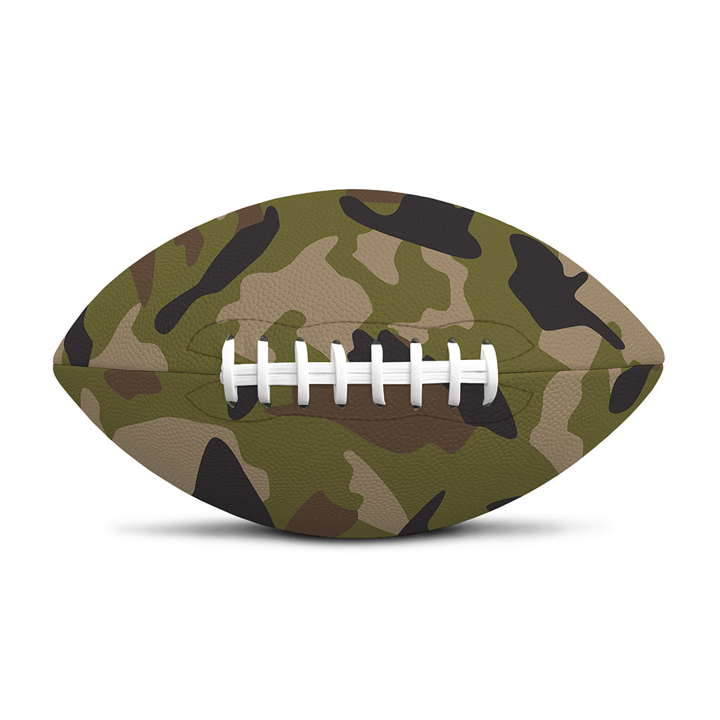 Desert Green Camouflage Print Rugby Ball