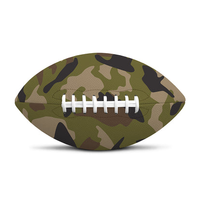 Desert Green Camouflage Print Rugby Ball