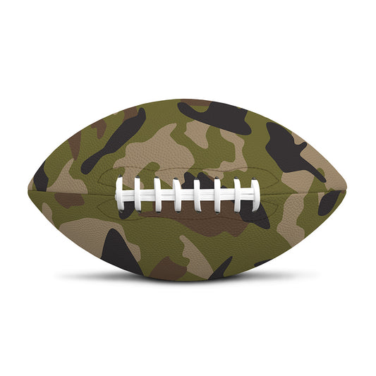 Desert Green Camouflage Print Rugby Ball