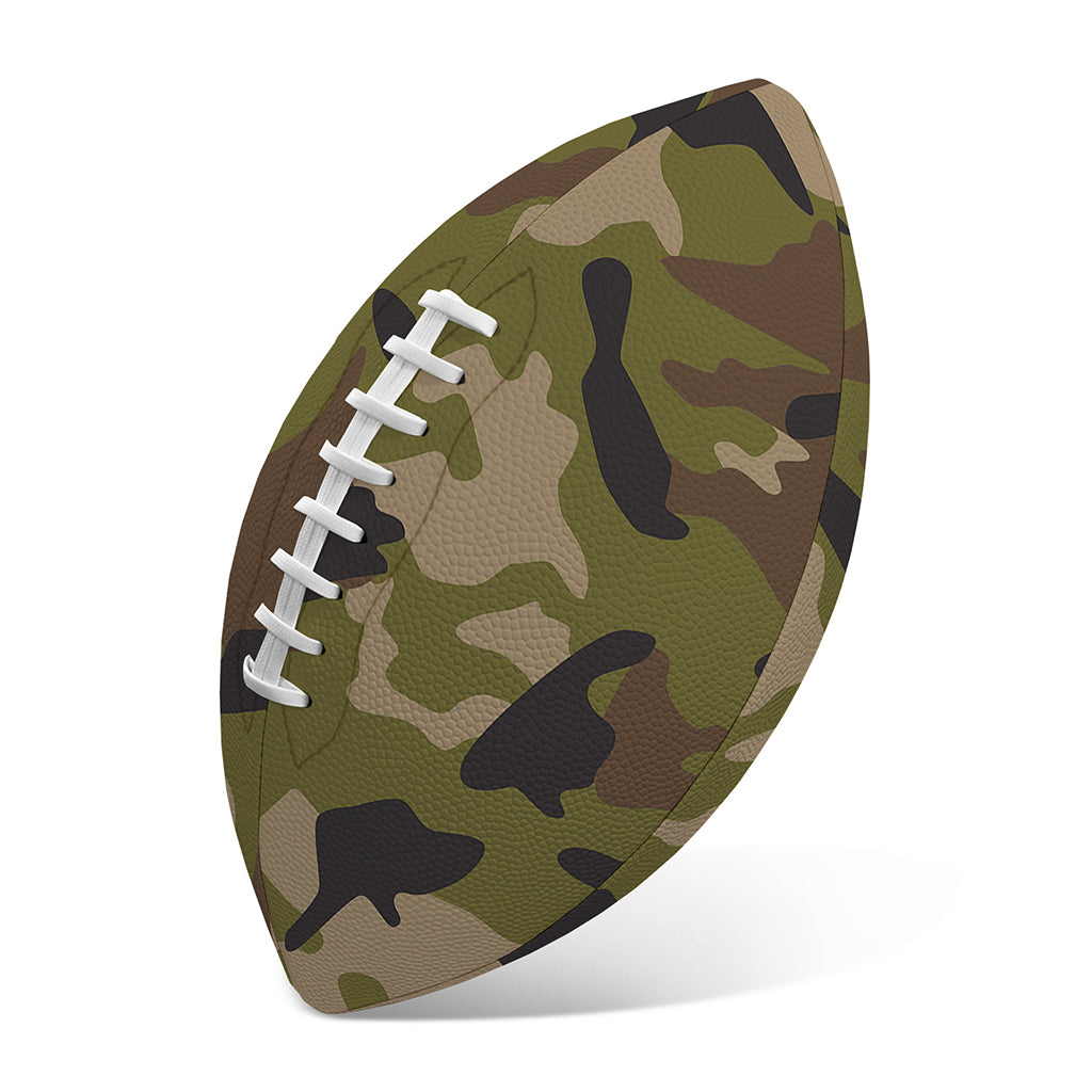 Desert Green Camouflage Print Rugby Ball