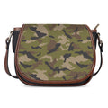 Desert Green Camouflage Print Saddle Bag