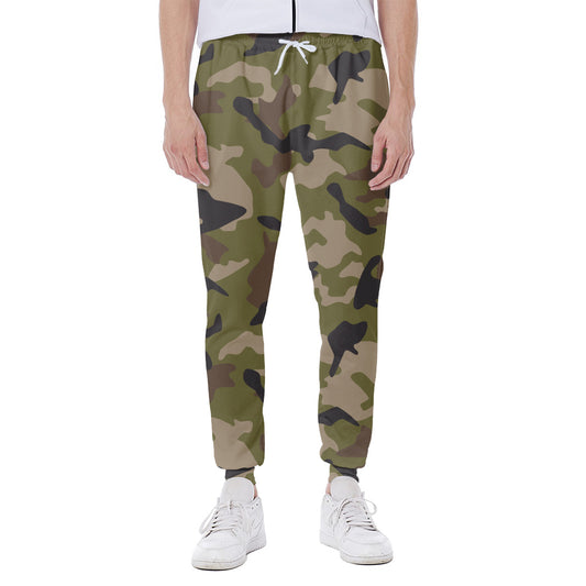 Desert Green Camouflage Print Scuba Joggers