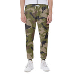 Desert Green Camouflage Print Scuba Joggers